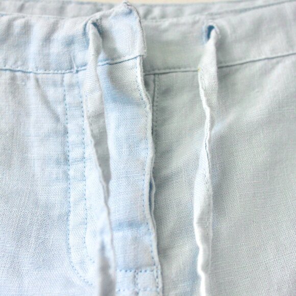 Mossimo 100% Linen Light Blue Drawstring Shorts with Pockets Extra Small - Picture 3 of 6